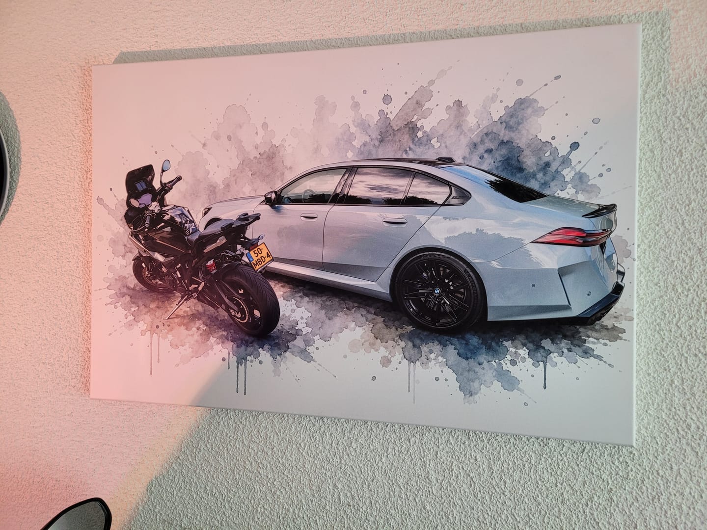 Customer photo review of Dein Fahrzeug als Kunstwerk – mit Live-Vorschau, als Poster oder Leinwand