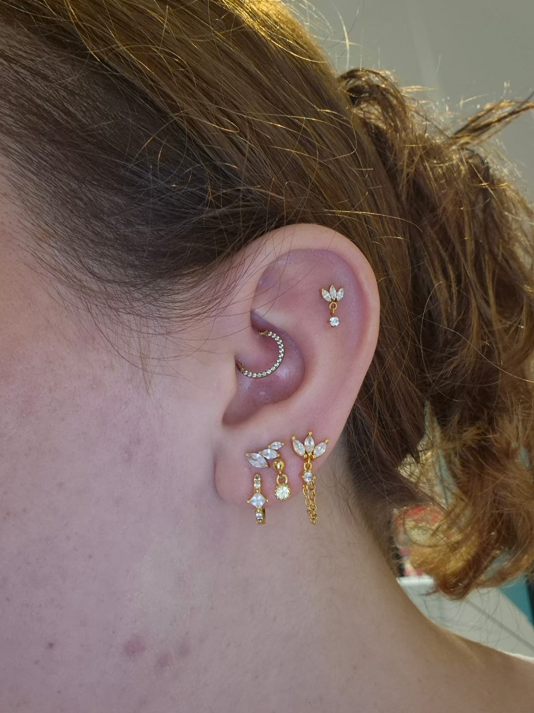 Customer photo review of Cataleya 2 Piercing | Titan