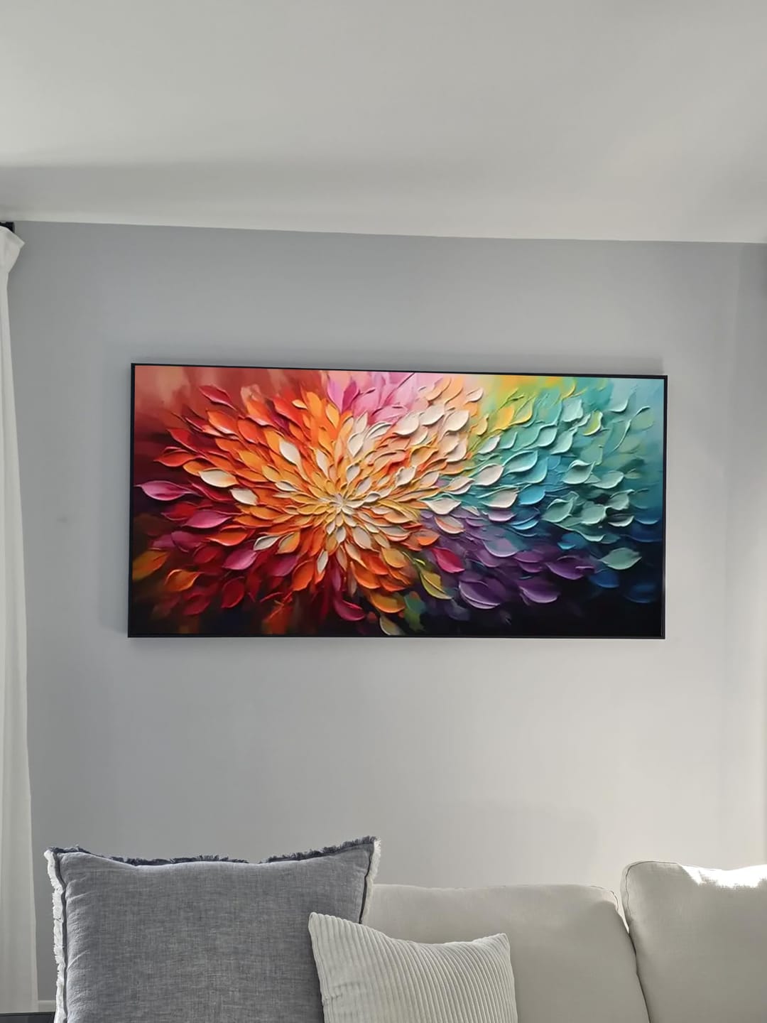 Customer photo review of Colorful Abstract Textured Painting Canvas #AW123