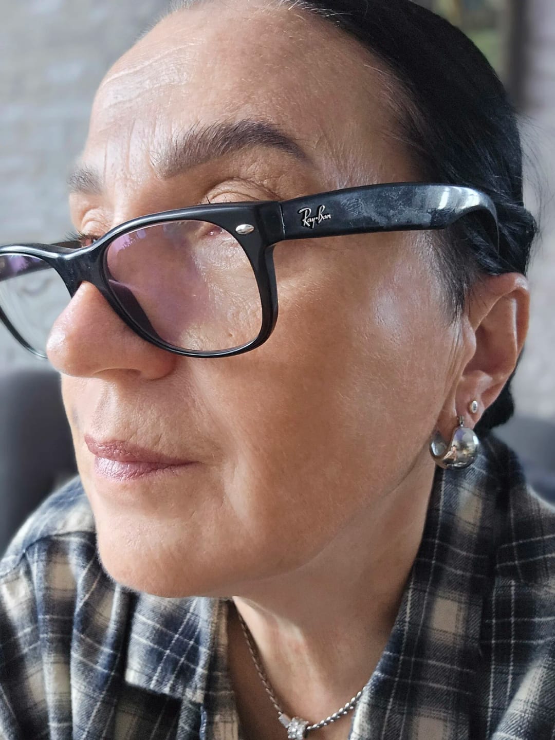 Customer photo review of Urban Sparkle Minimalist Hoops