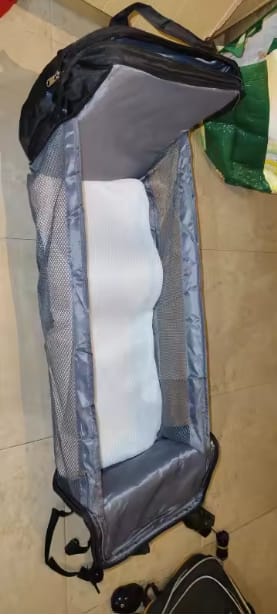 Customer photo review of Mochila Pañalera con Cuna