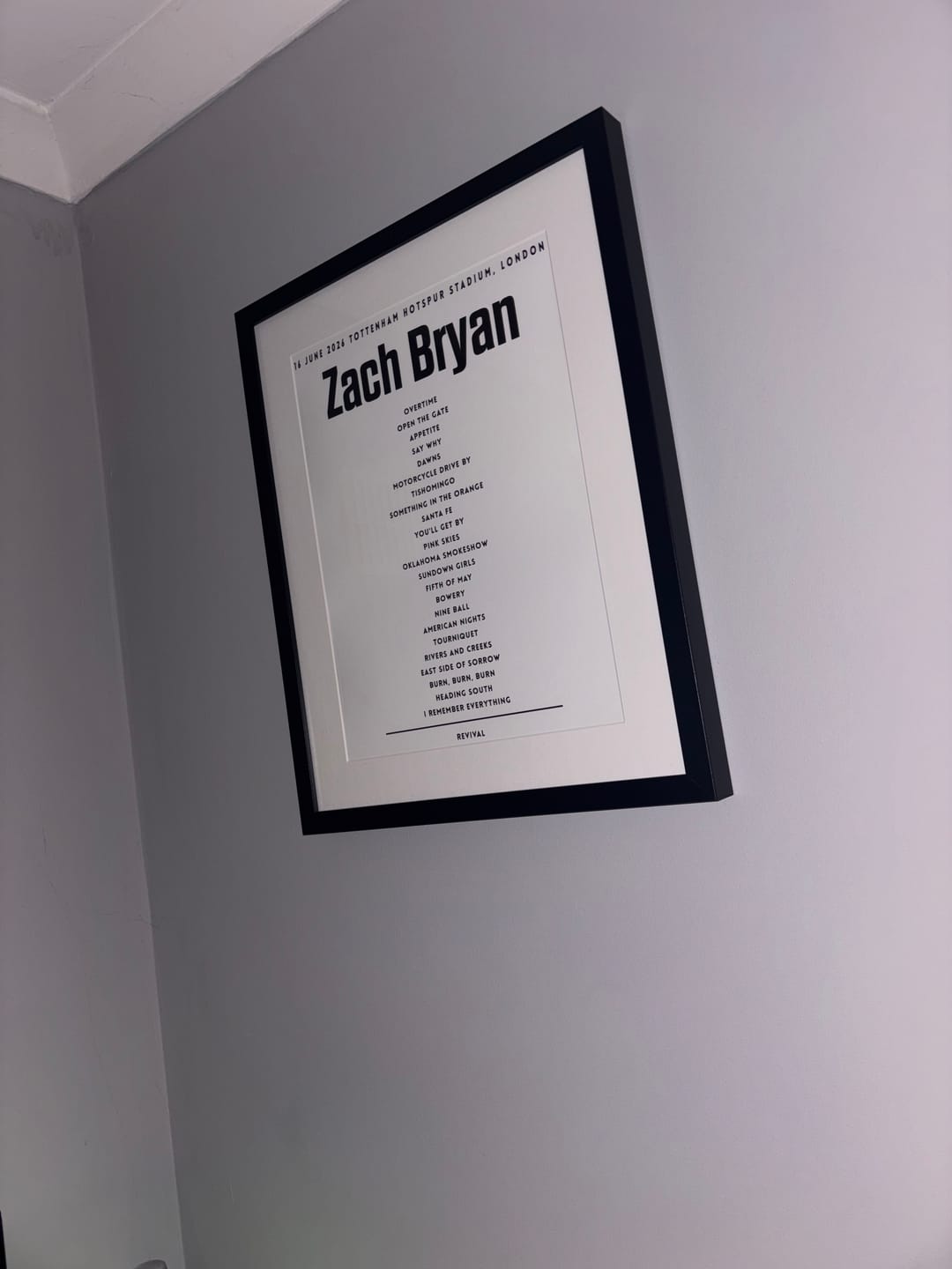 Customer photo review of Zach Bryan Setlist - 16th June 2026 at Tottenham Hotspur Stadium, London, England
