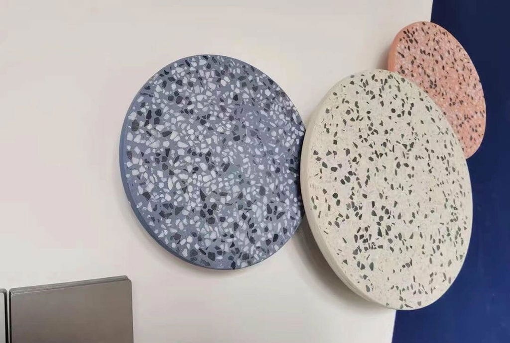 Customer photo review of Round Wall Light, Terrazzo or Concrete, Integrated LED, Wall Sconce