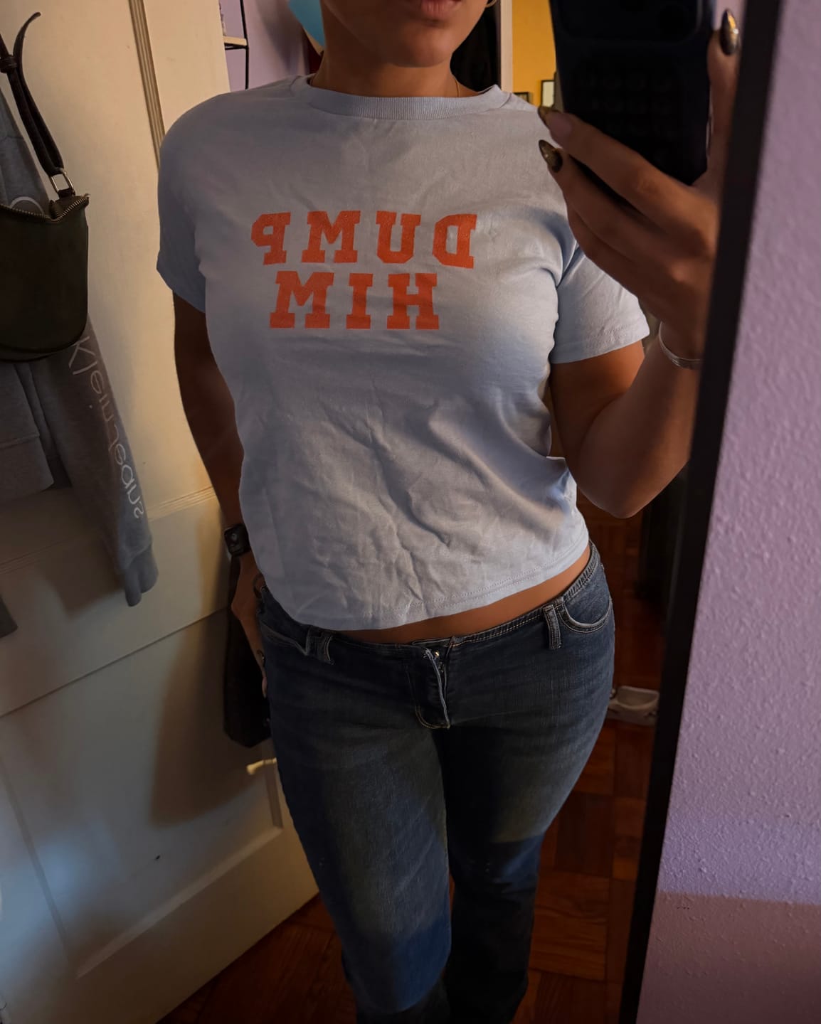 Customer photo review of Dump Him Baby Tee