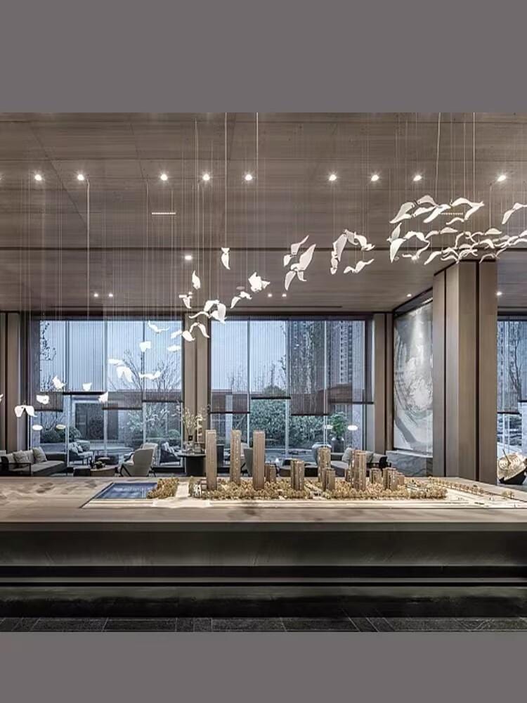 Customer photo review of Glass Seagull Chandelier, Integrated LED Canopy, Hardwired