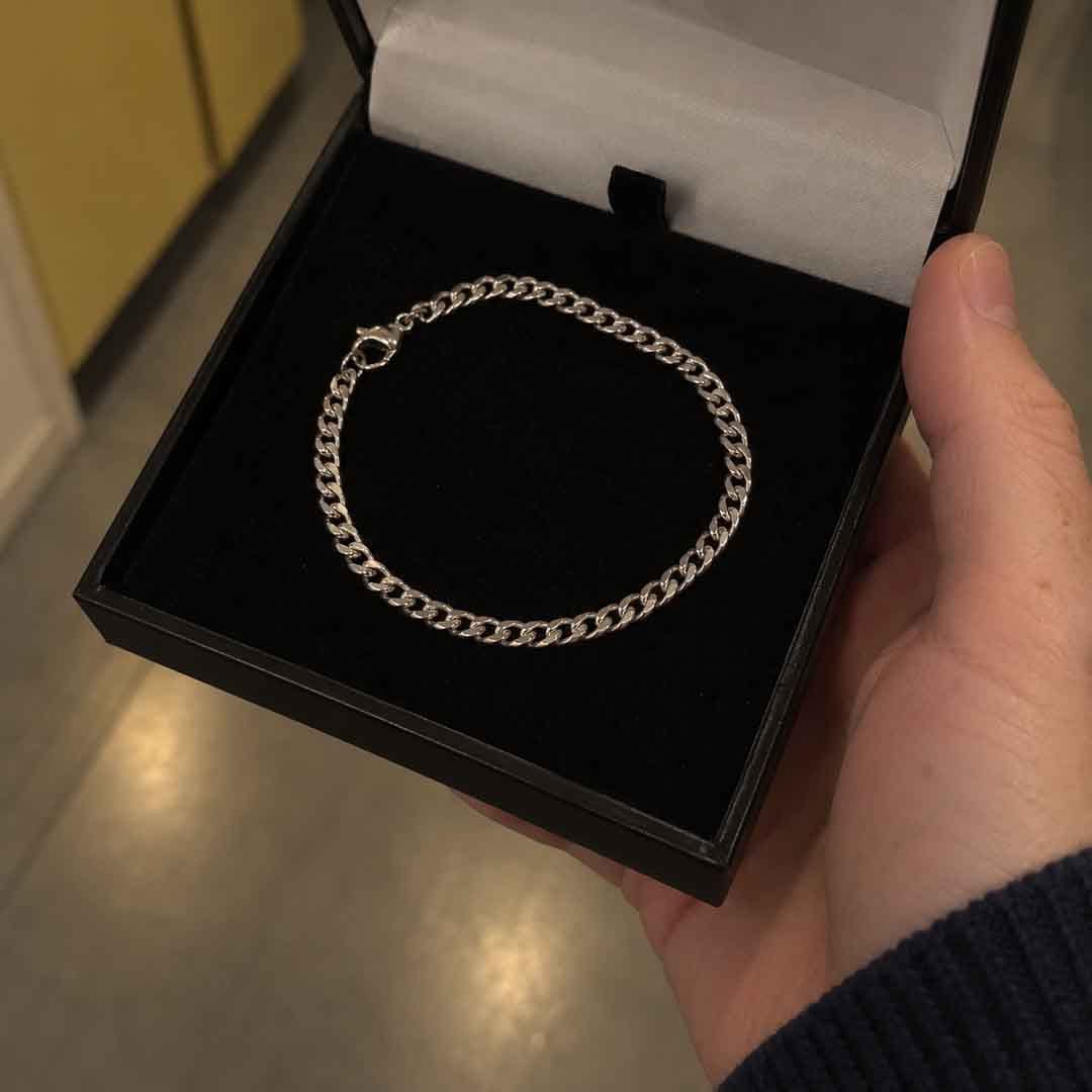 Customer photo review of Bracelet cubain (argent) 3mm