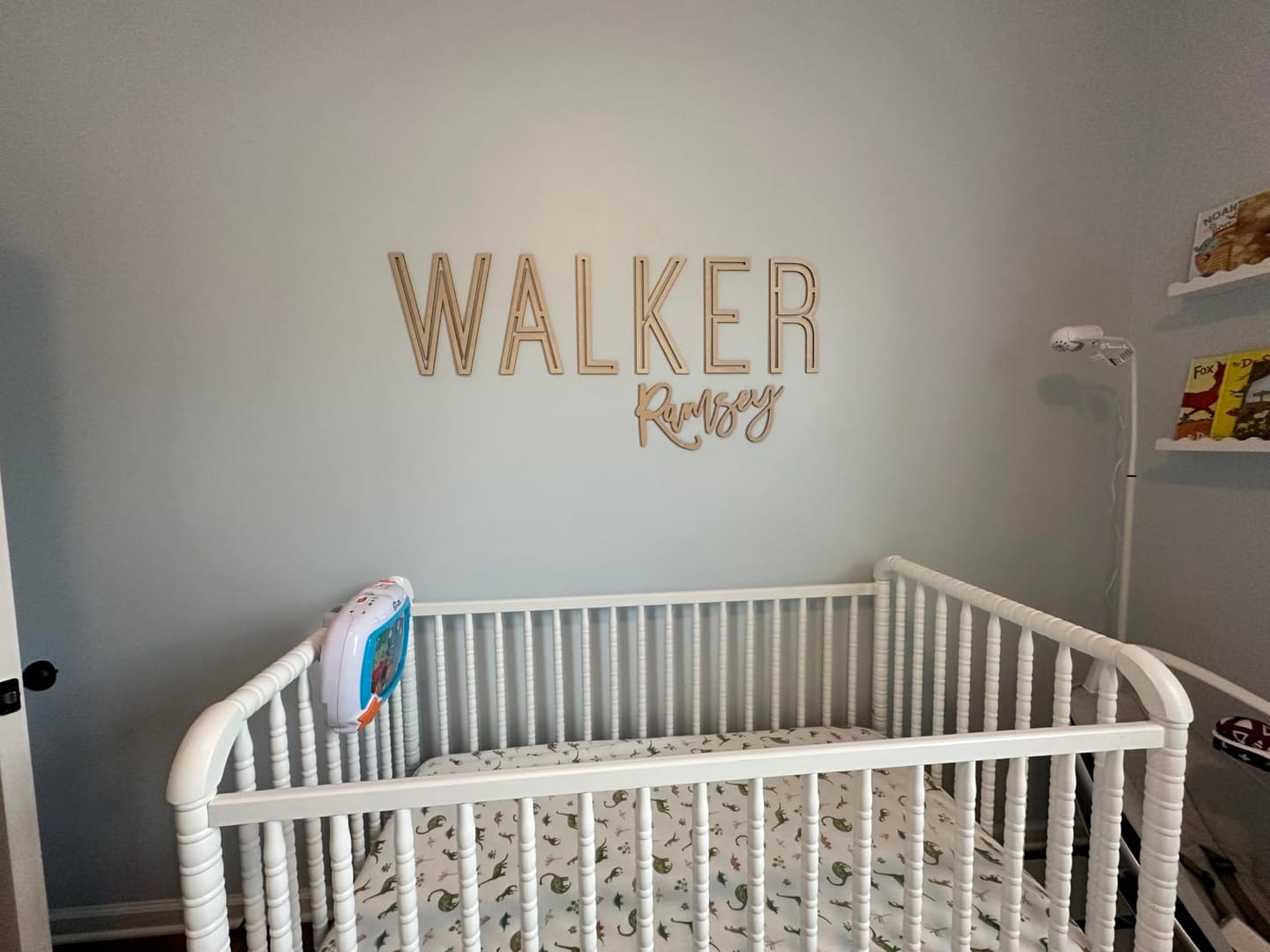Customer photo review of First & Middle Wooden Name Sign
