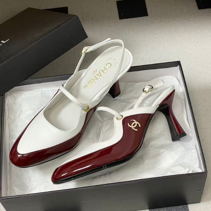 Customer photo review of Chanel 2026 Two-Tone Slingback 70mm Suede Leather 671567
