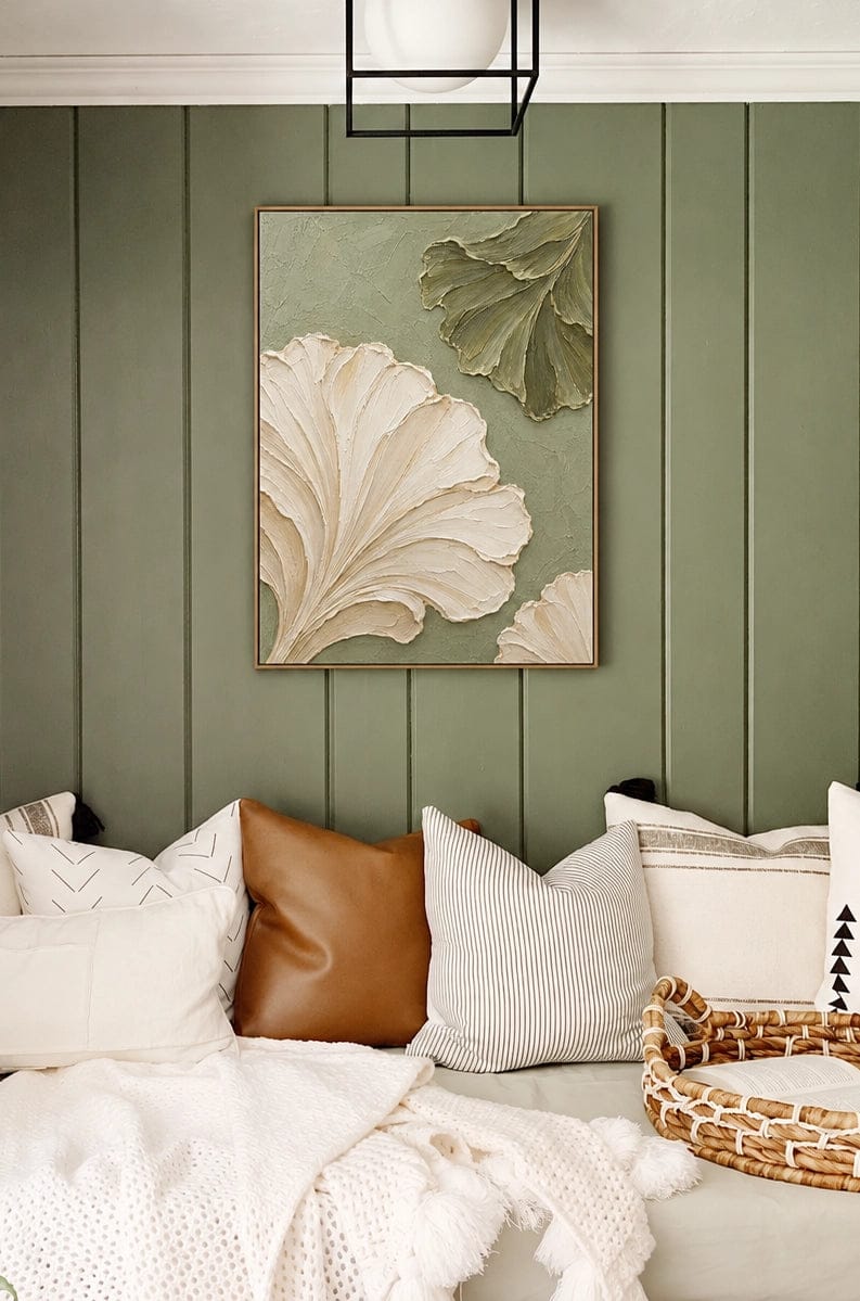 Customer photo review of Textured & Impasto Art｜Sage Blossom Relief