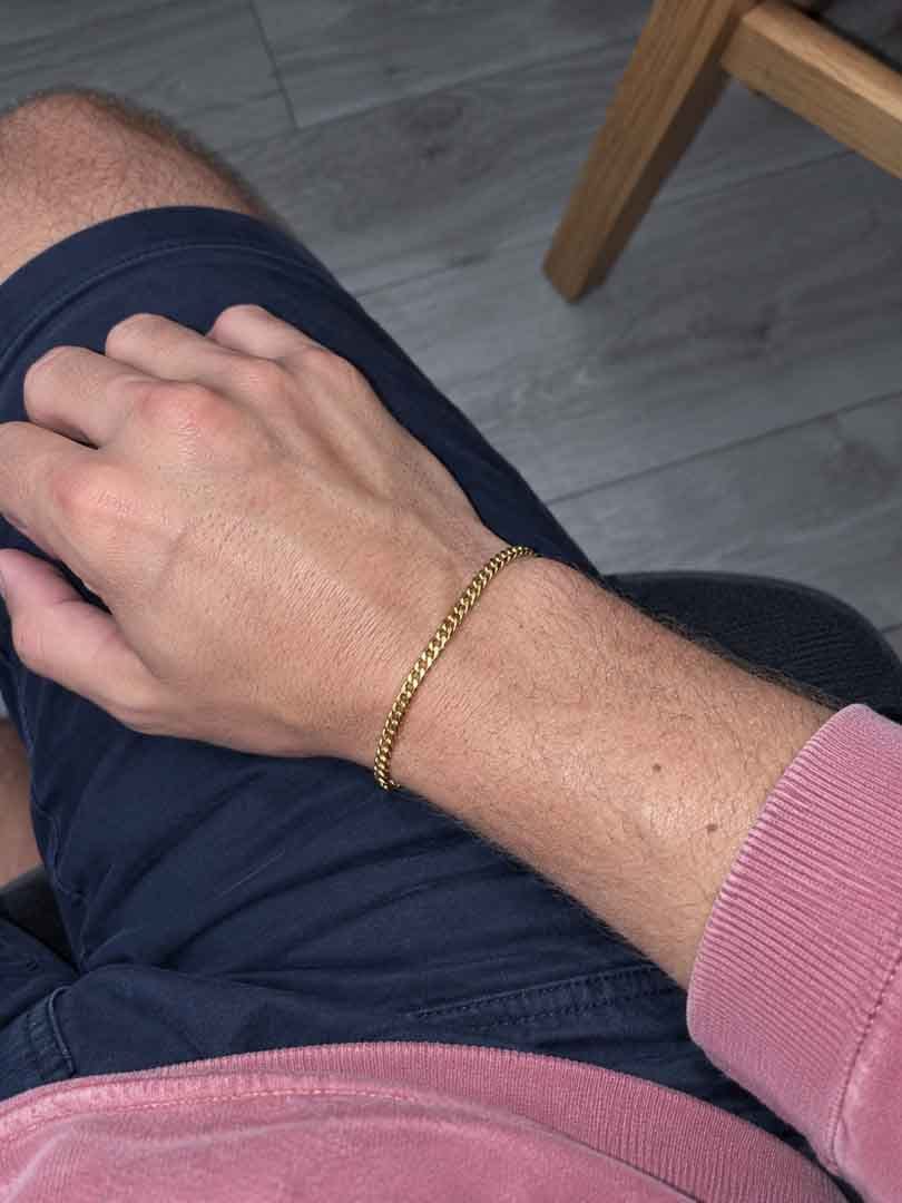 Customer photo review of Bracelet cubain (or) 3mm
