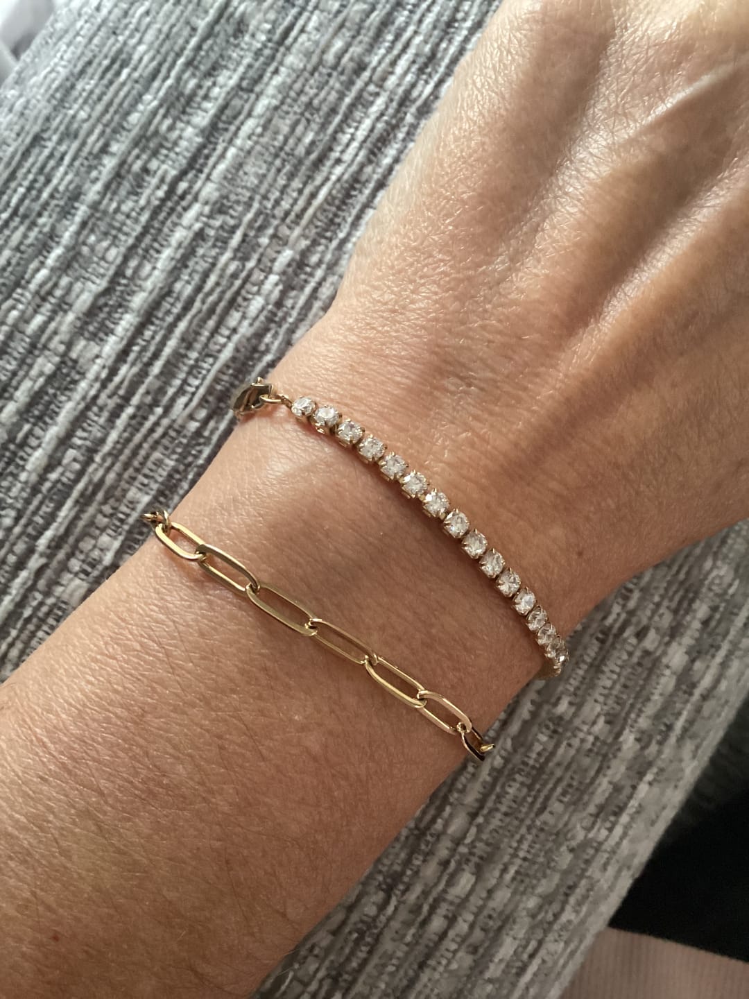 Customer photo review of Luxe Tennis Bracelet