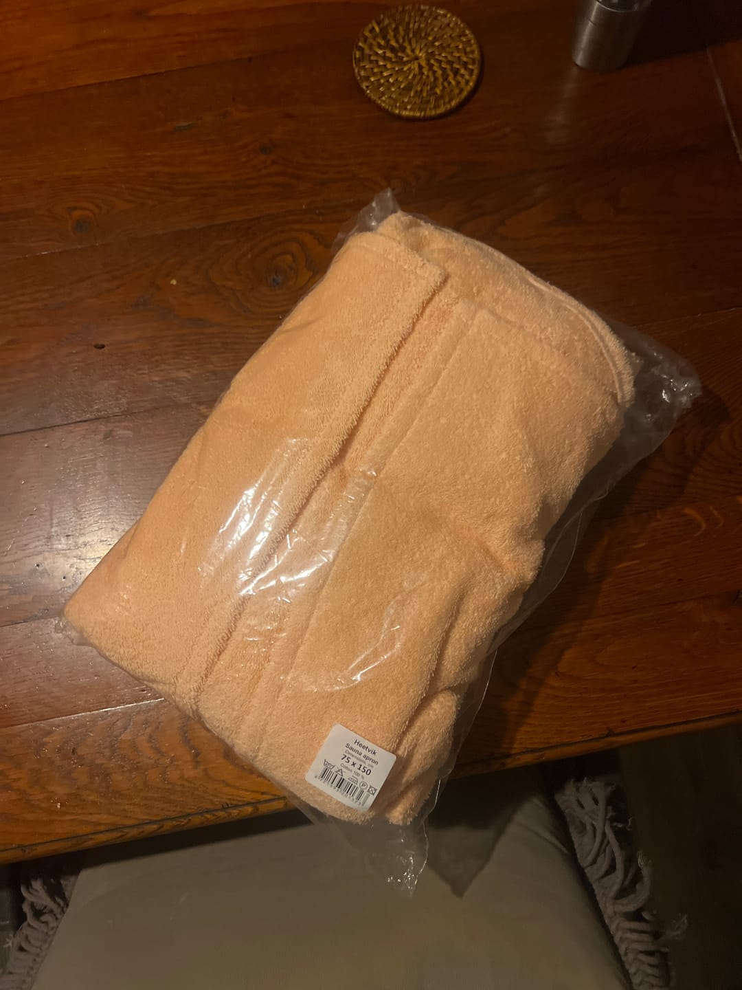 Customer photo review of Saunahanddoek Dames Perzik