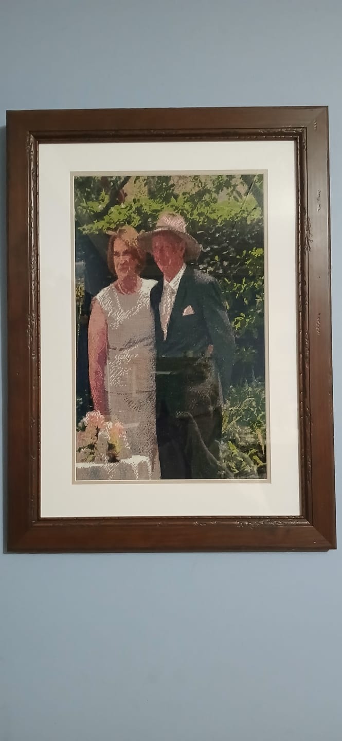 Customer photo review of Custom Cross Stitch Kit