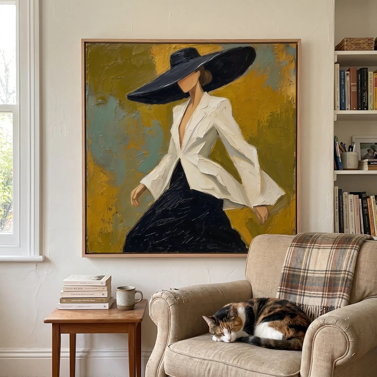 Customer photo review of Portrait Art Wide Hat Quiet Gaze #PR377