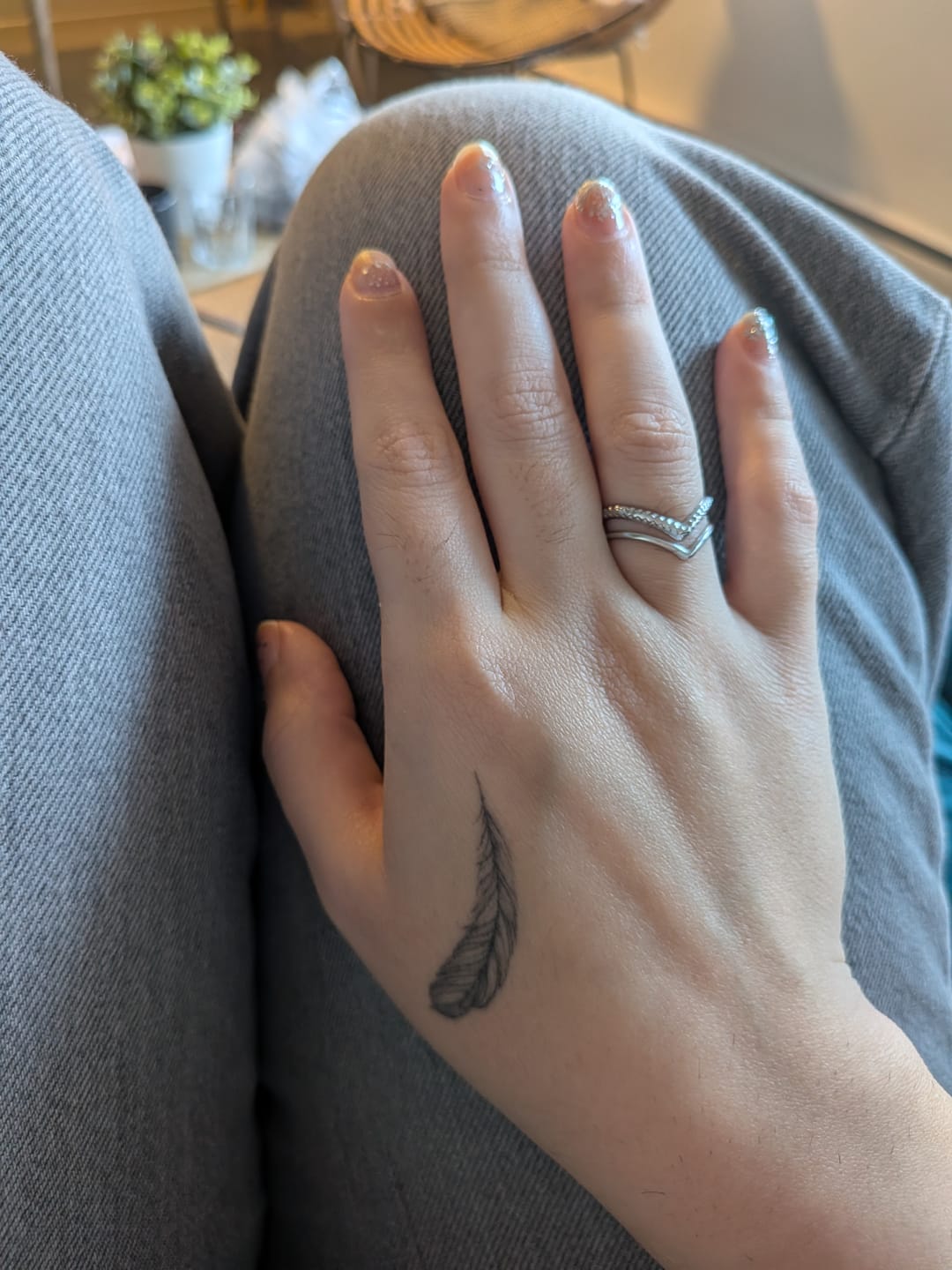 Customer photo review of Silver Harper Layered Wrap Ring