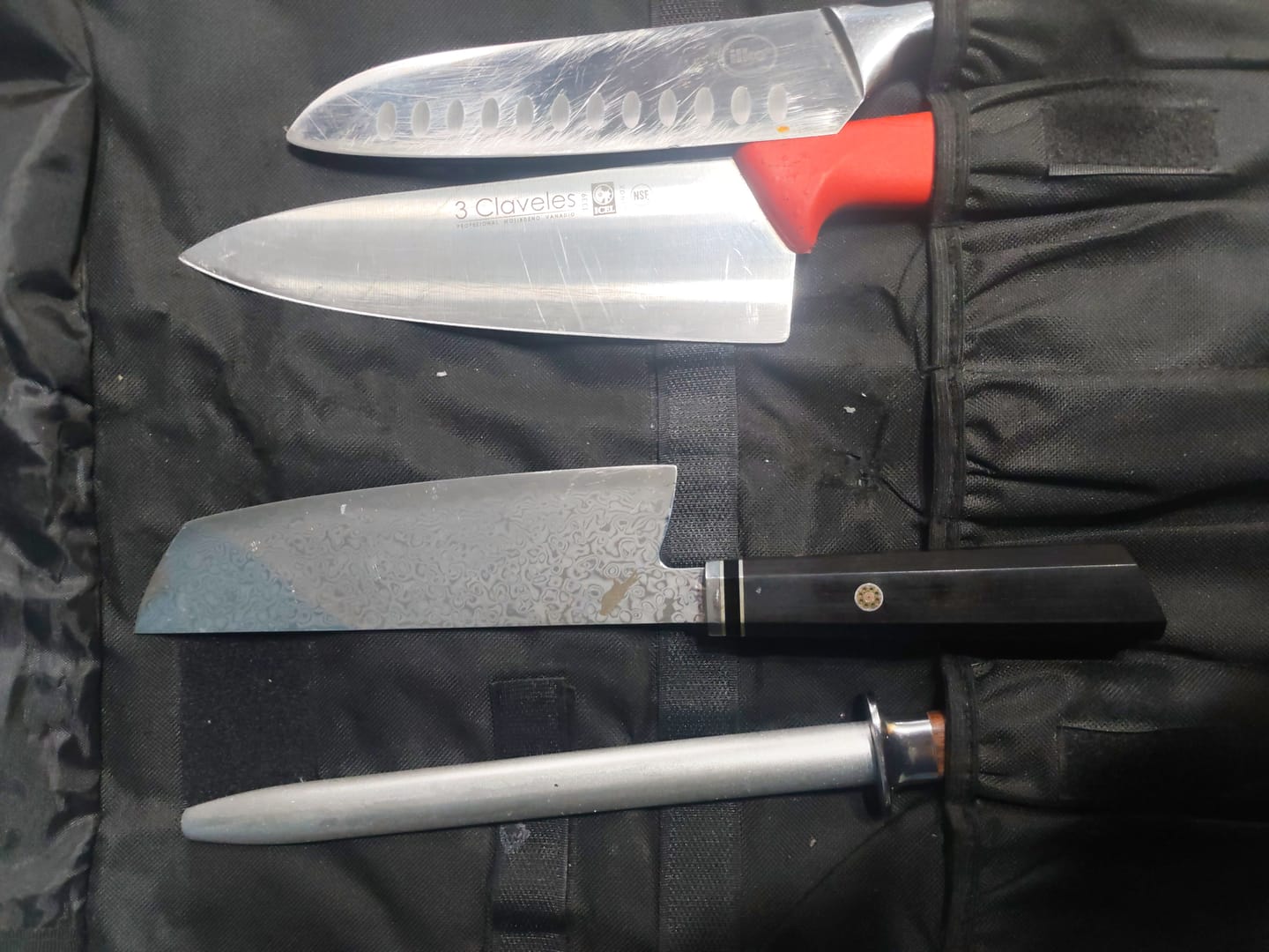 Customer photo review of Cuchillo Nakiri Damasco 32cm "Tora"