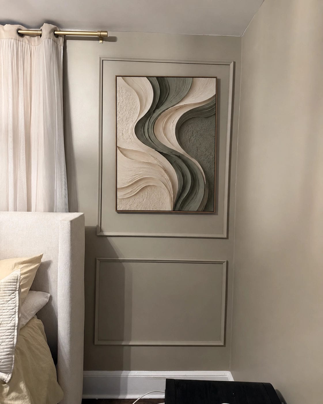 Customer photo review of Textured & Impasto Art｜Sage Ivory Flow