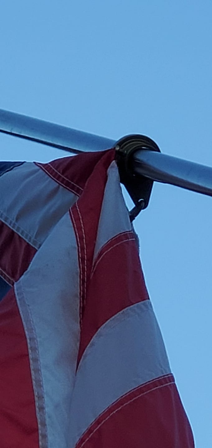 Customer photo review of Non-Tangle Flagpole Spinners
