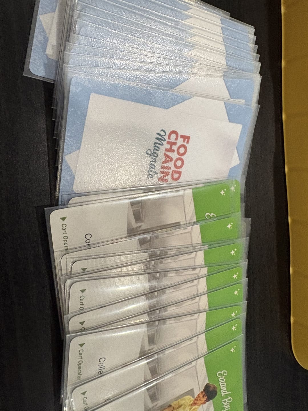 Customer photo review of Clear Matte Standard American Card Sleeves