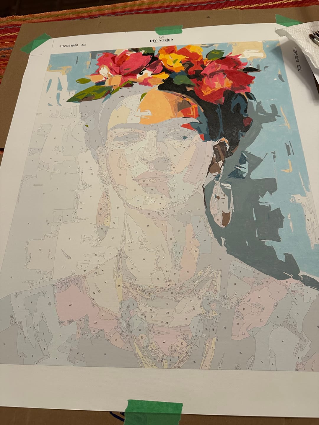 Customer photo review of Expressive Frida | Paint by Number