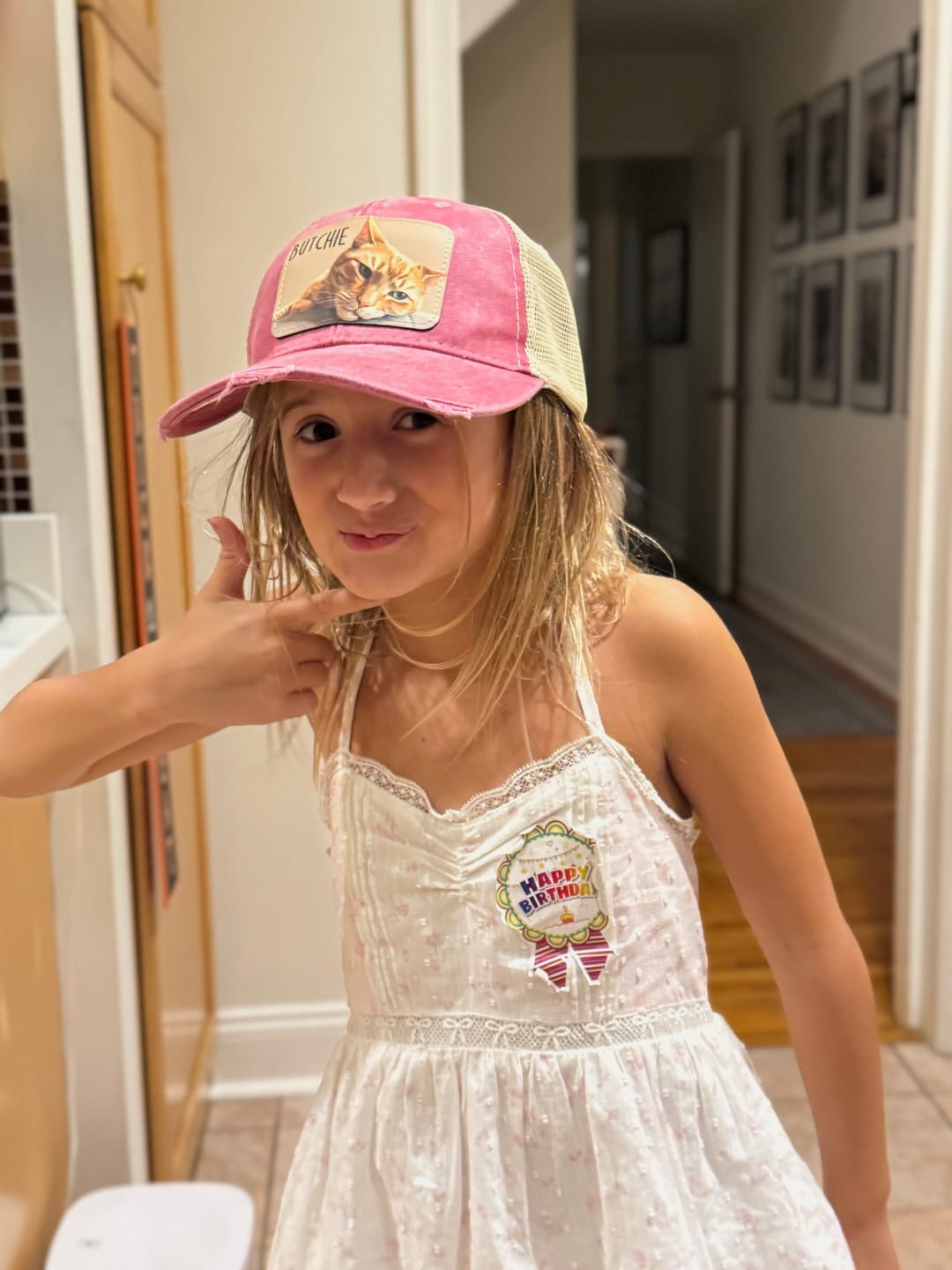 Customer photo review of Custom Cat Portrait Trucker Hat | Personalized Painted Pet Patch Cap from Your Photo
