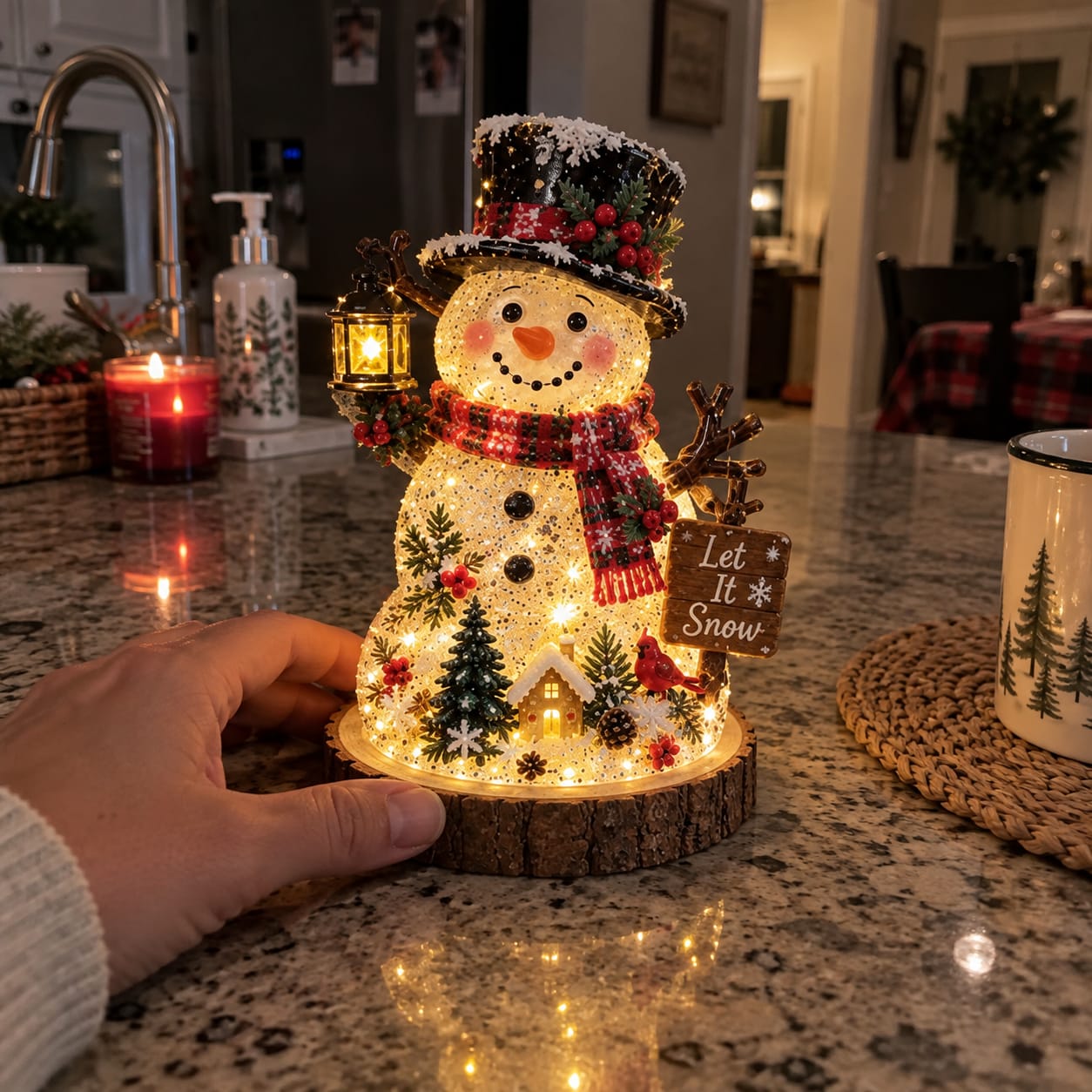Customer photo review of Resin Christmas Tree Night Light DIY Kit, 2026 New Holiday Craft Gift, Glowing Christmas Tree with Mold, Lights and Charms