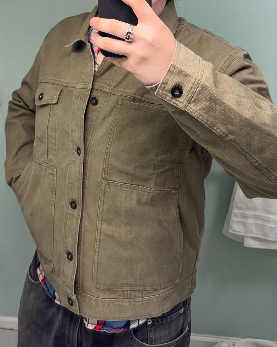 Customer photo review of Utility Canvas Field Cruiser Jacket
