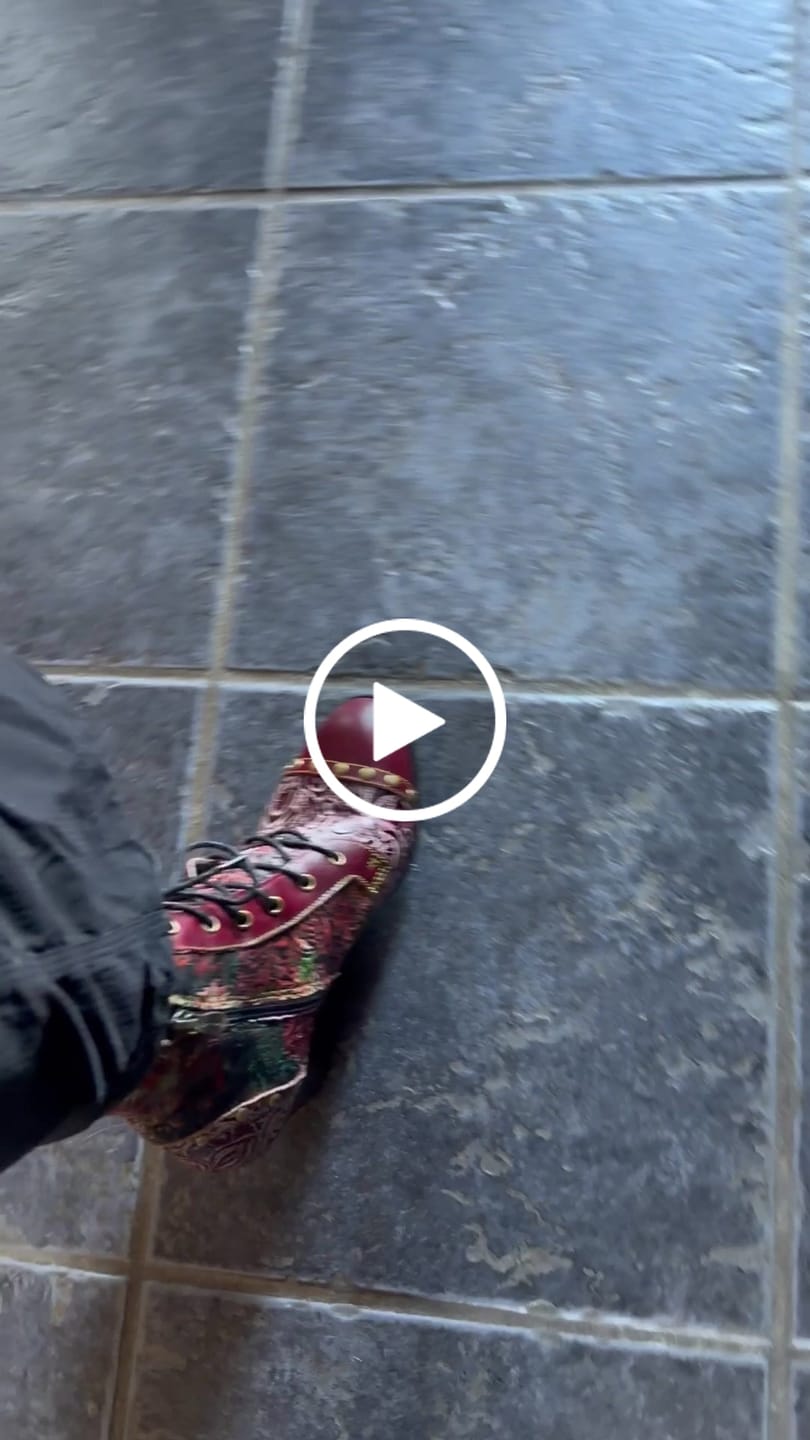 Customer video review of Retro Handmade Leather Patchwork Ankle Boots
