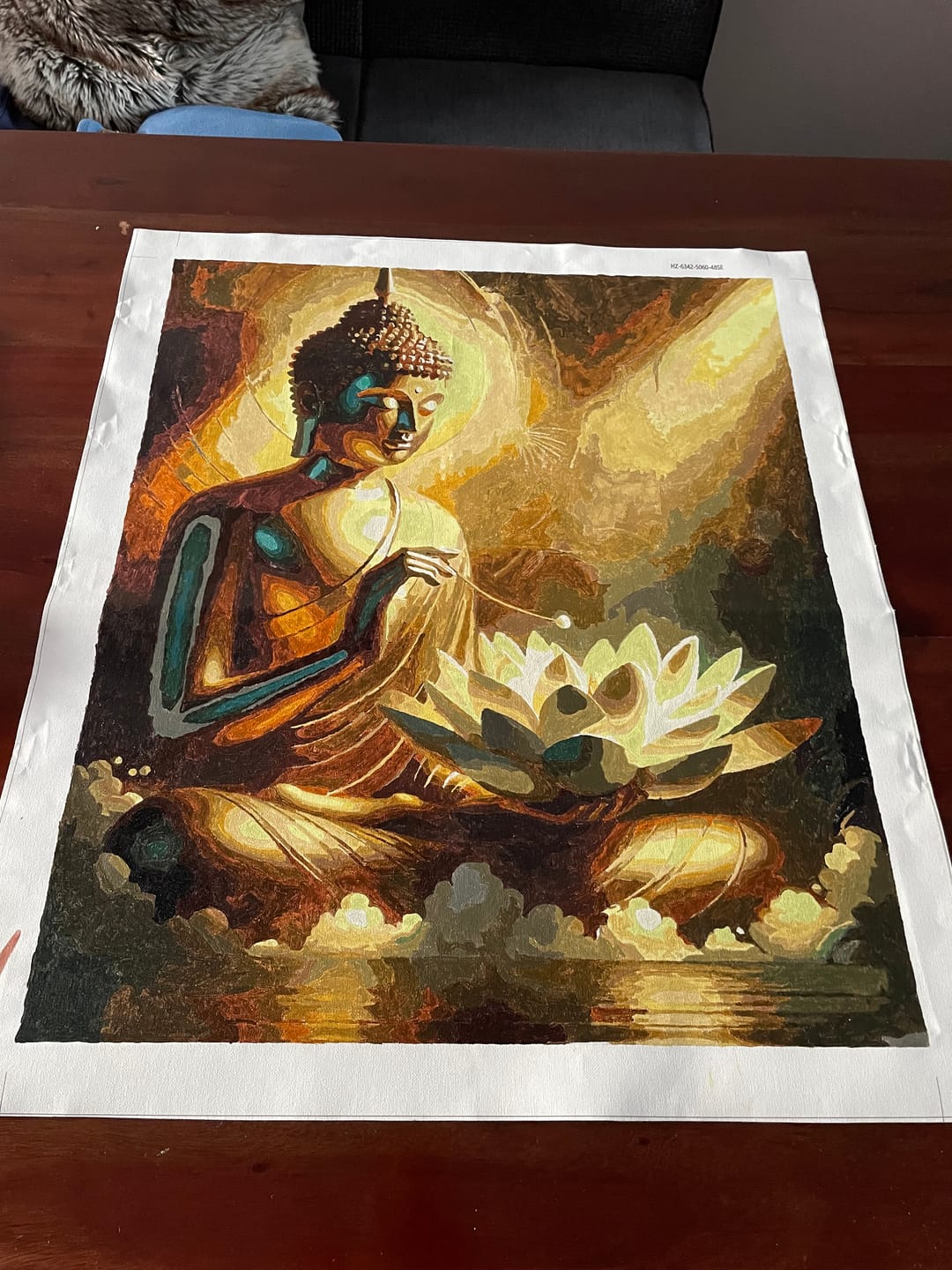 Customer photo review of Malen nach Zahlen - Buddha mit weißer Lotusblume