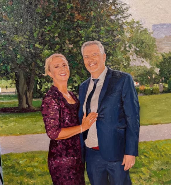 Customer photo review of Custom Oil Painting from Your Photo