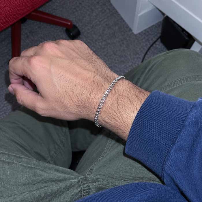 Customer photo review of Bracelet cubain (argent) 3mm