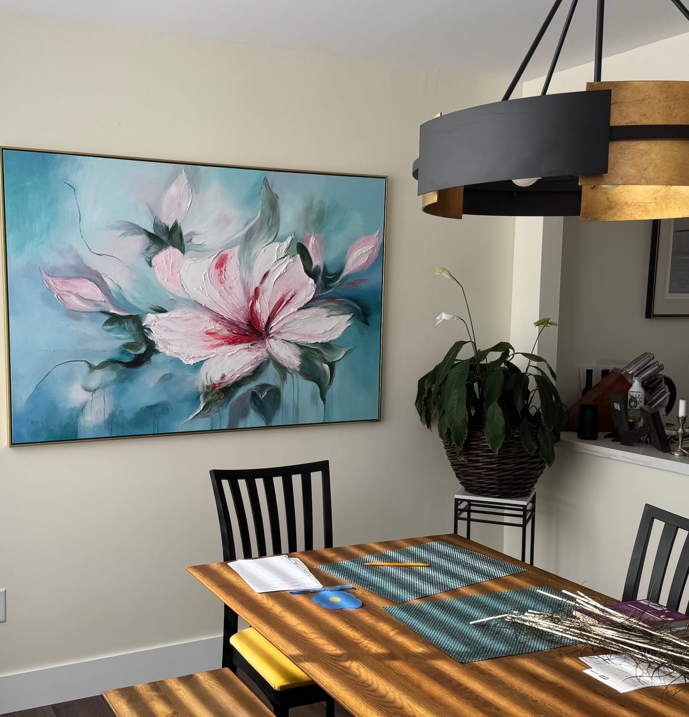 Customer photo review of Blossom Symphony-Abstract Floral Texture Wall Art for Home Decoration#FL10038
