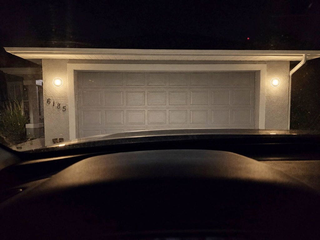 Customer photo review of Outdoor Wall Light, Round Acrylic Diffuser, IP65, Wall Sconce