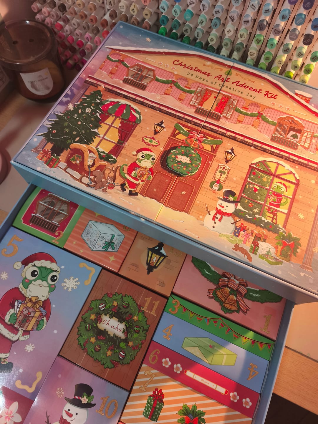 Customer photo review of Ohuhu Christmas Advent Calendar 2026, 24 Days Countdown Gift Kit