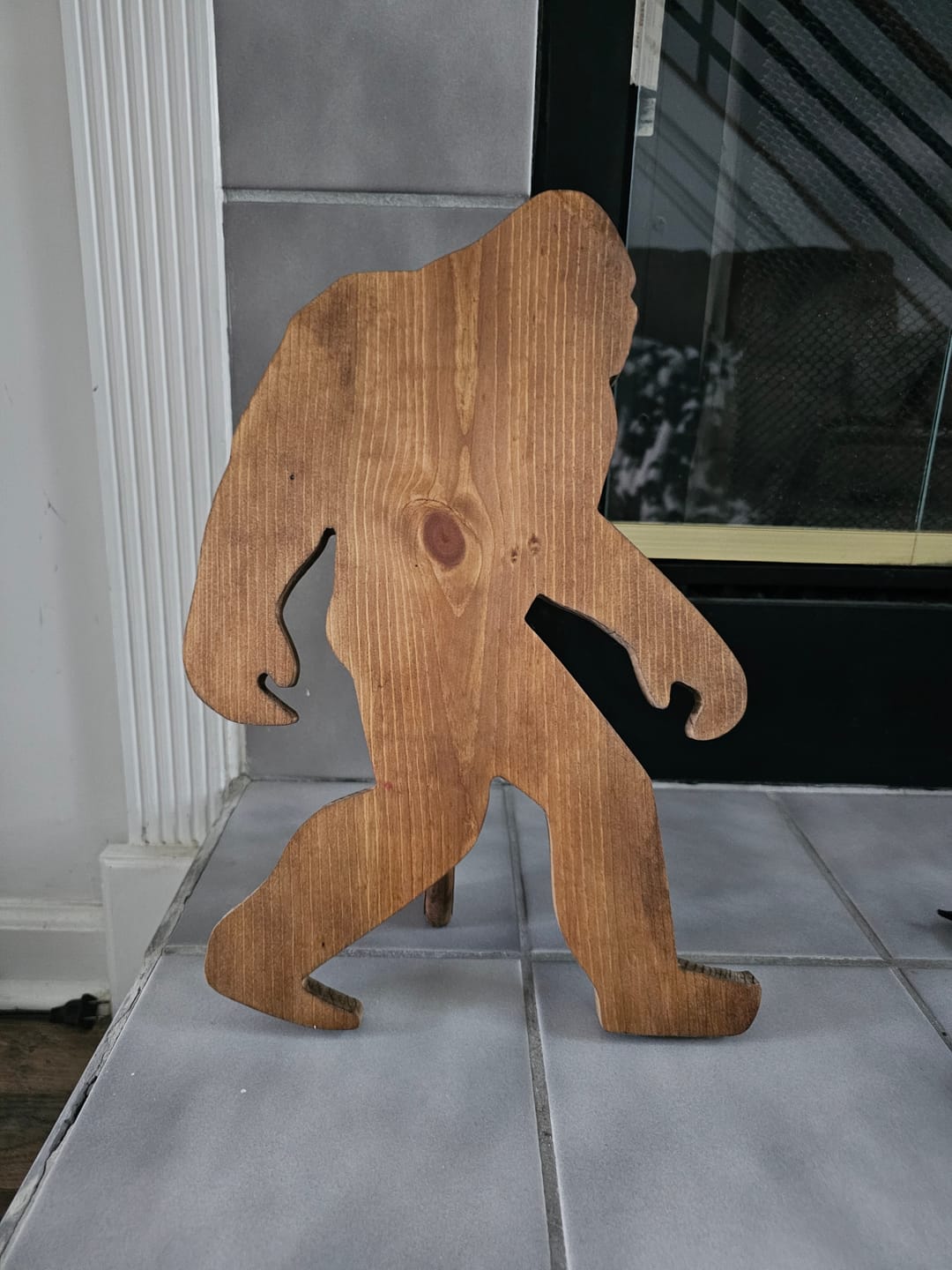 Customer photo review of 16x12" Bigfoot / Yeti / Sasquatch Silhouette Acrylic Router Template