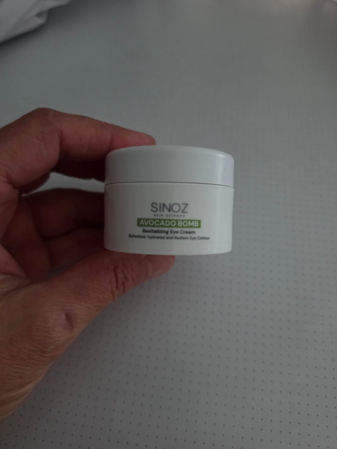 Customer photo review of Avocado Bomb Eye Cream