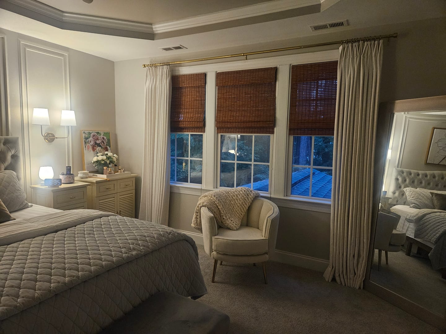 Customer photo review of Lucy Neutral Linen Pinch Pleat Curtains