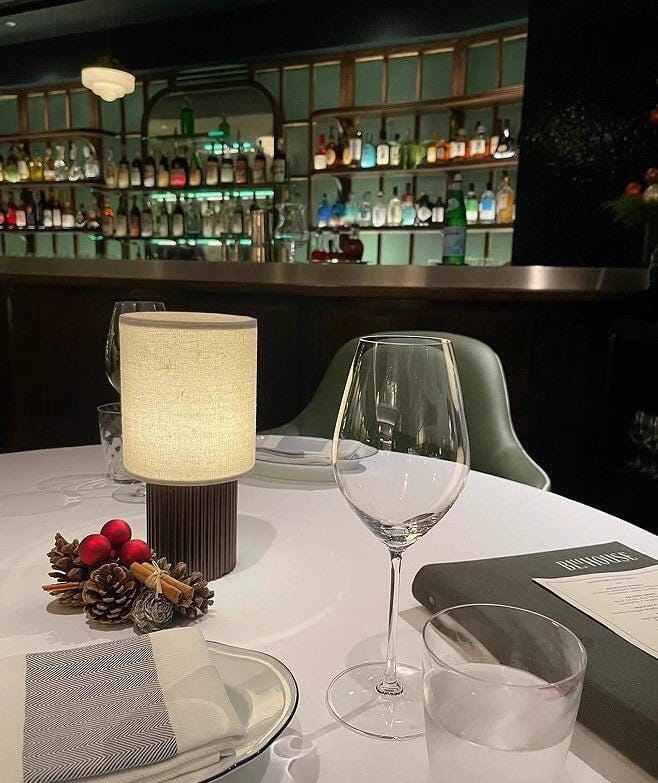 Customer photo review of Cordless Linen Shade Table Lamp, Rechargeable, Touch Switch