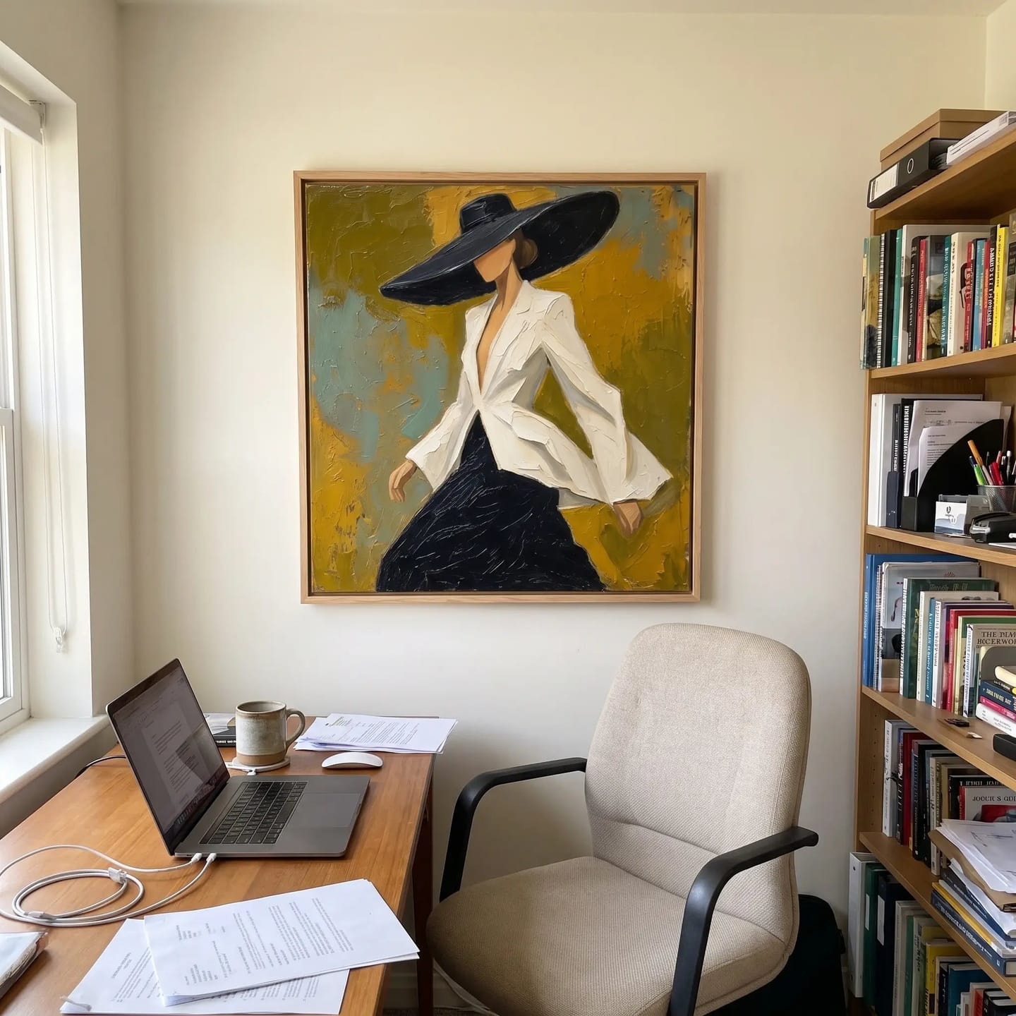 Customer photo review of Portrait Art Wide Hat Quiet Gaze #PR377