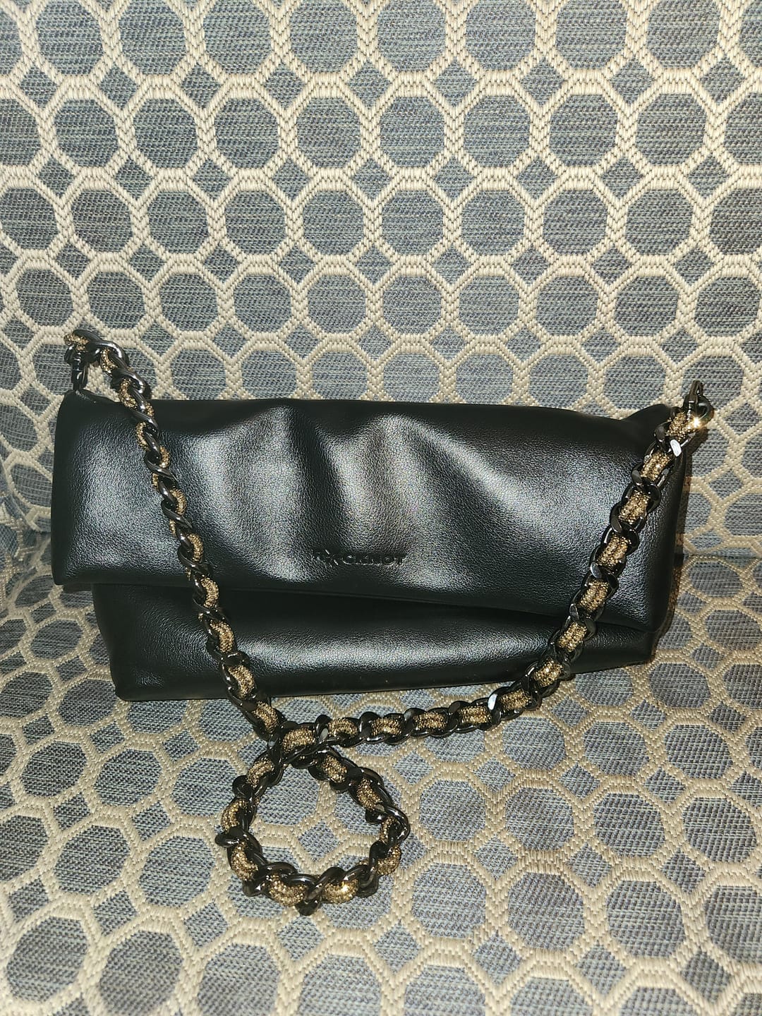 Customer photo review of Noa Fold Over - Black Vegan Leather