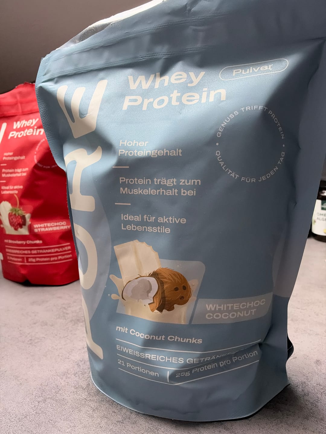 Customer photo review of Whey Protein WhiteChoc Coconut