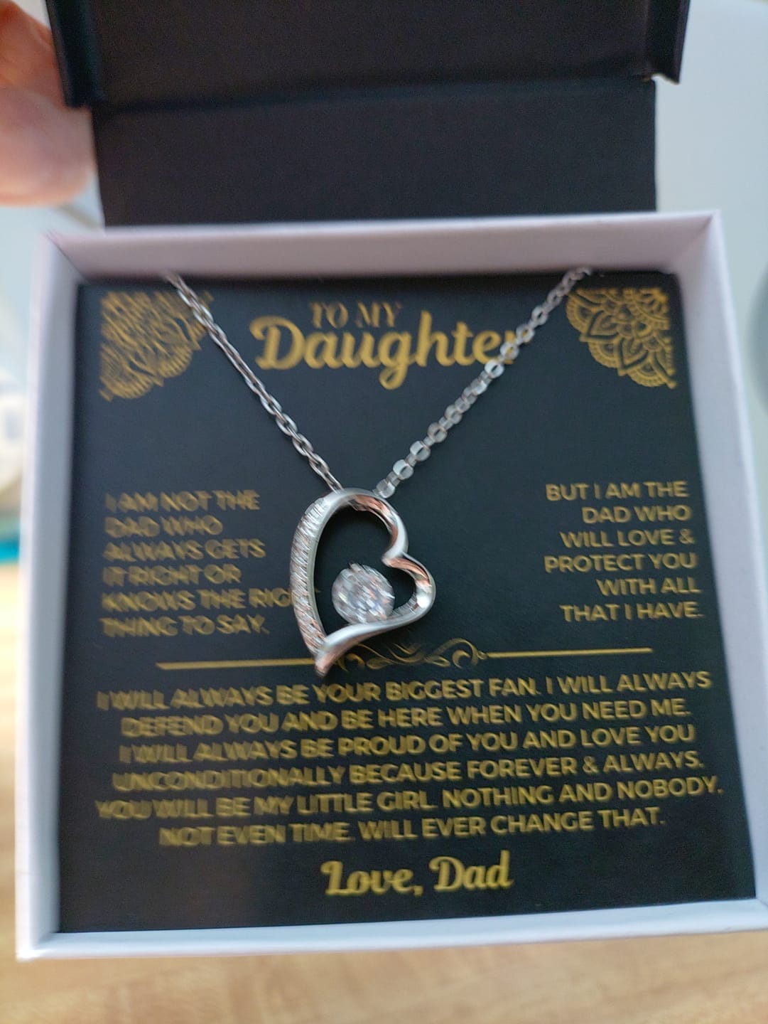 Customer photo review of To My Daughter - Love Dad - Beautiful Gift Set - SS559