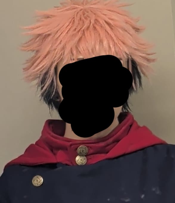 Customer photo review of Jujutsu Kaisen Itadori Yuji/Ryomen Sukuna Short Pink Hair Basic Wig