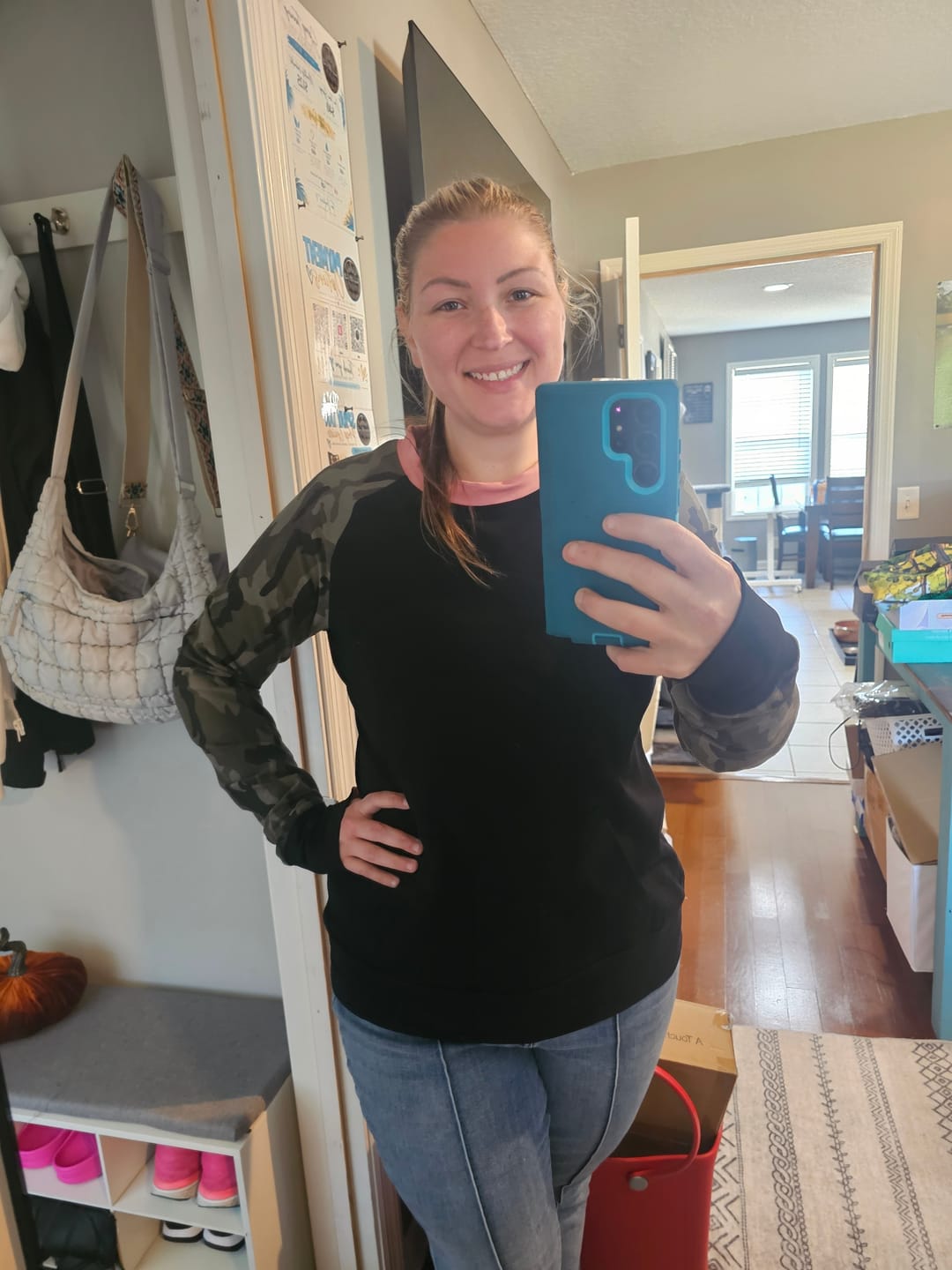 Customer photo review of Camo Crush Crew Neck