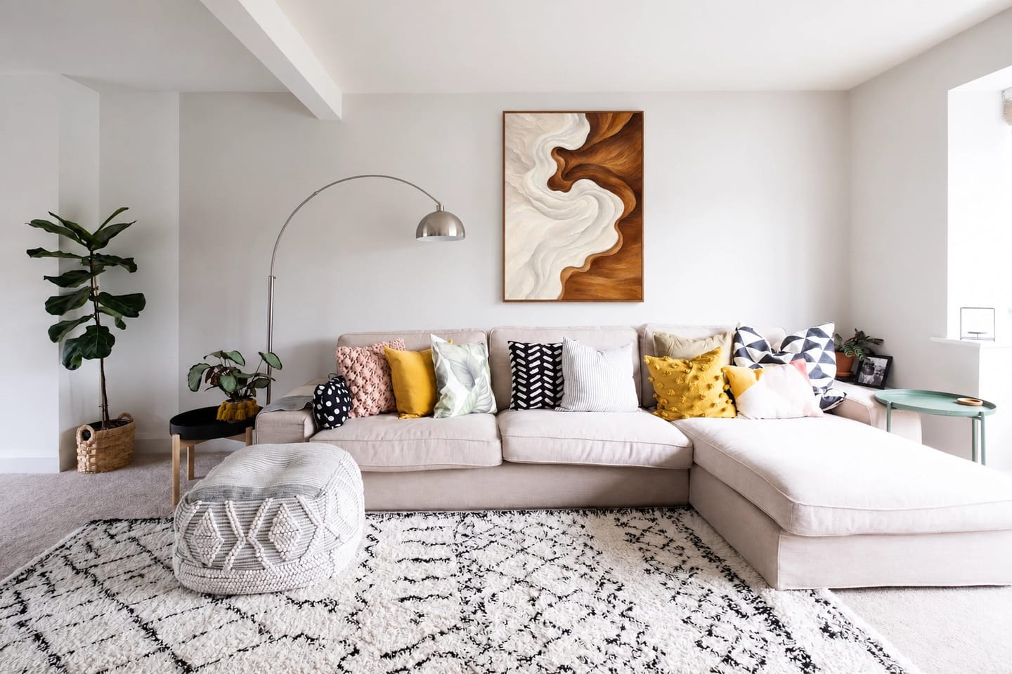 Customer photo review of Textured & Impasto Art｜Ivory Walnut Flow