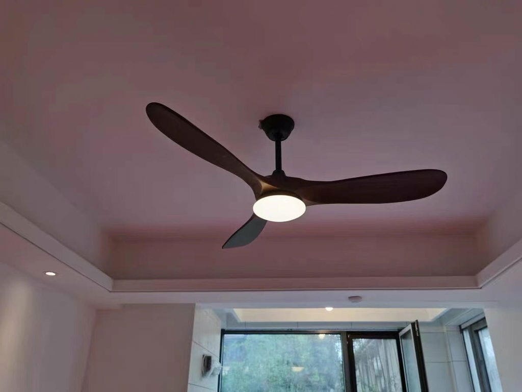Customer photo review of Ceiling Fan with Light, Wooden Blades, Remote Control