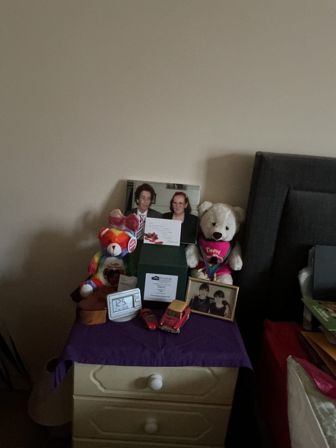 Customer photo review of A Cuddle from Heaven Personalised Photo Teddy Bear