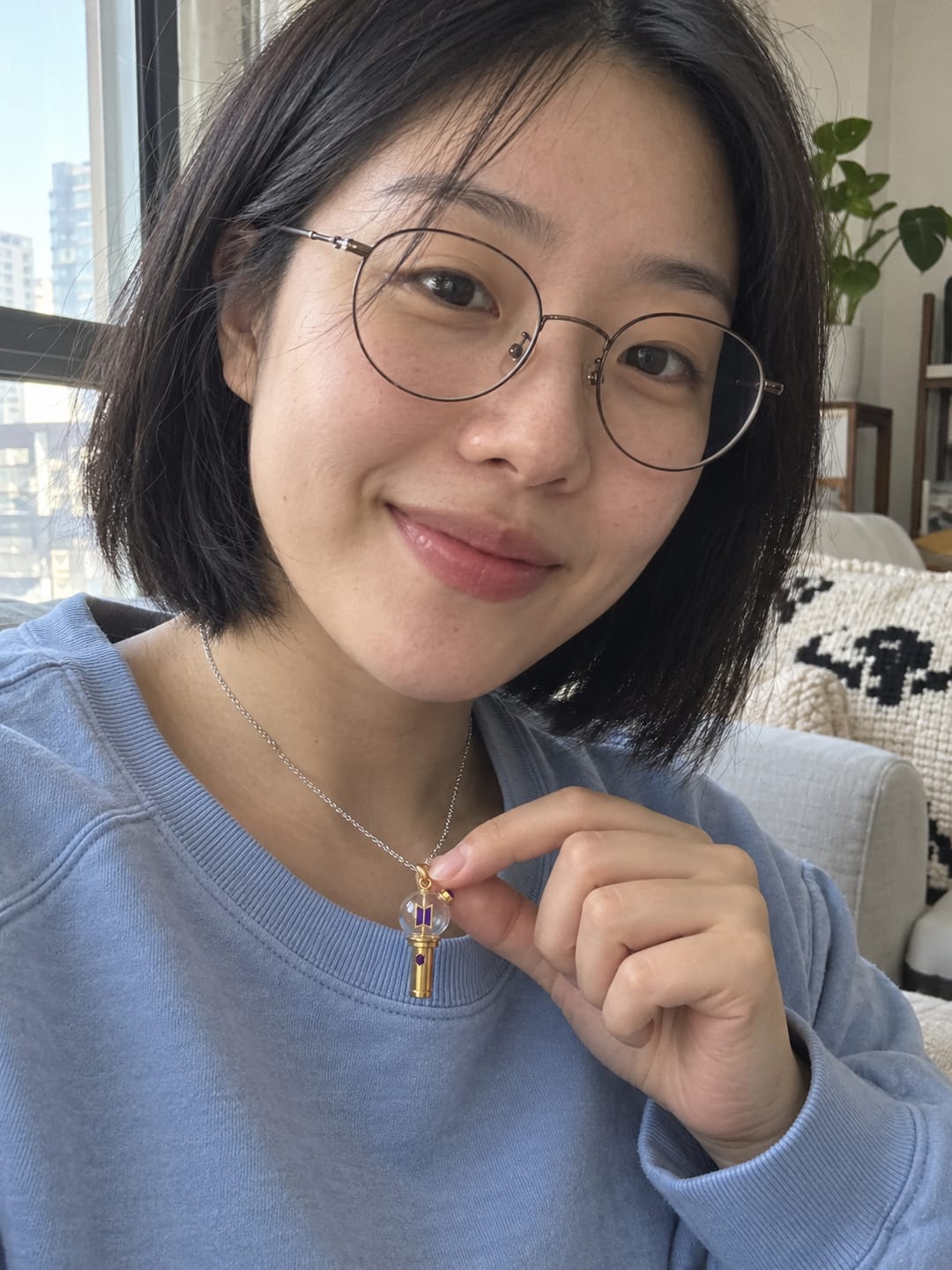 Customer photo review of Collar PurpleHeart© lightstick