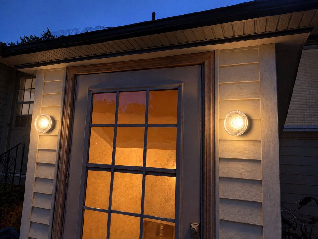 Customer photo review of Outdoor Wall Light, Round Acrylic Diffuser, IP65, Wall Sconce