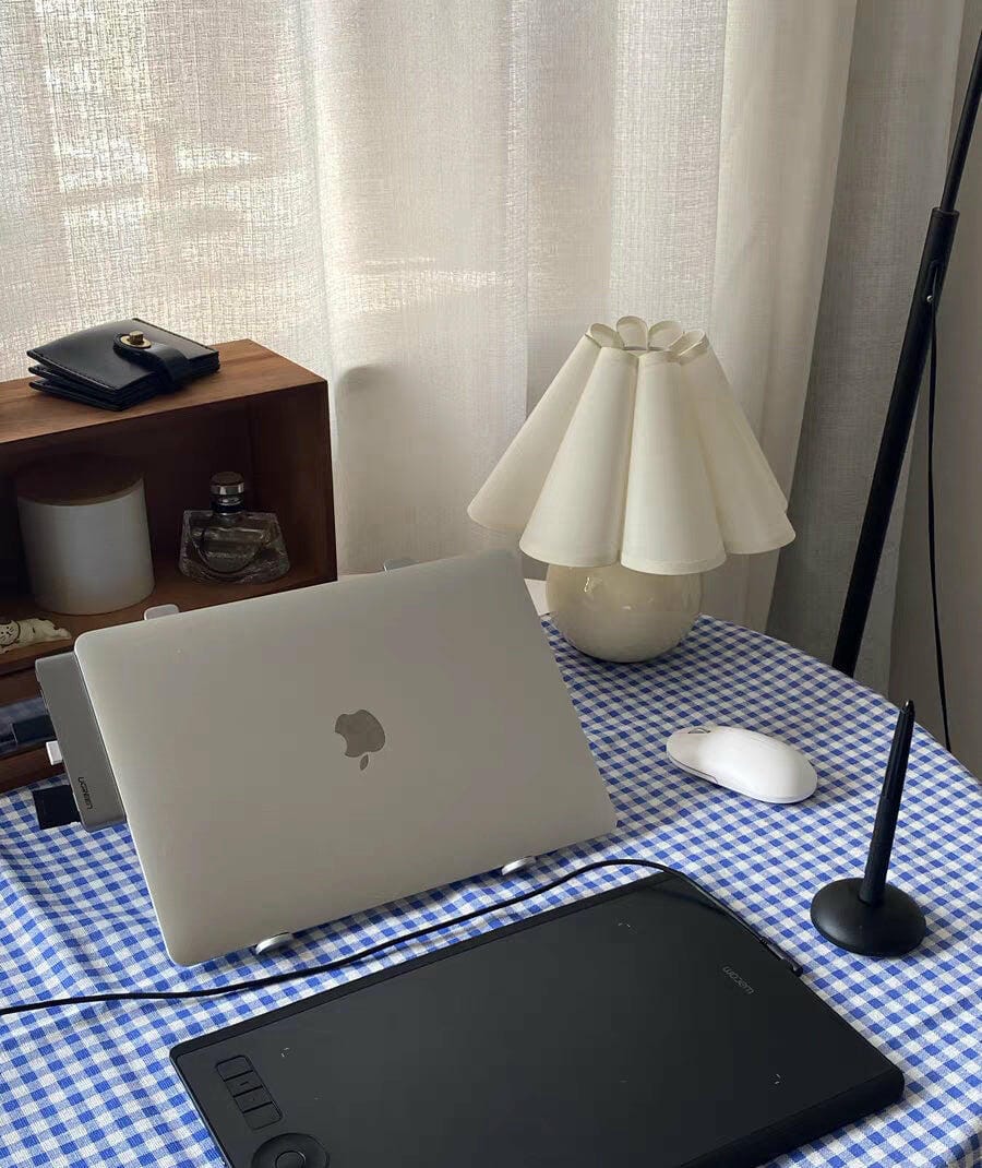 Customer photo review of Pleated Shade Ceramic Table Lamp, Beige Base, 28 cm, Plug In